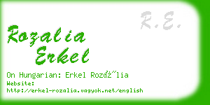 rozalia erkel business card